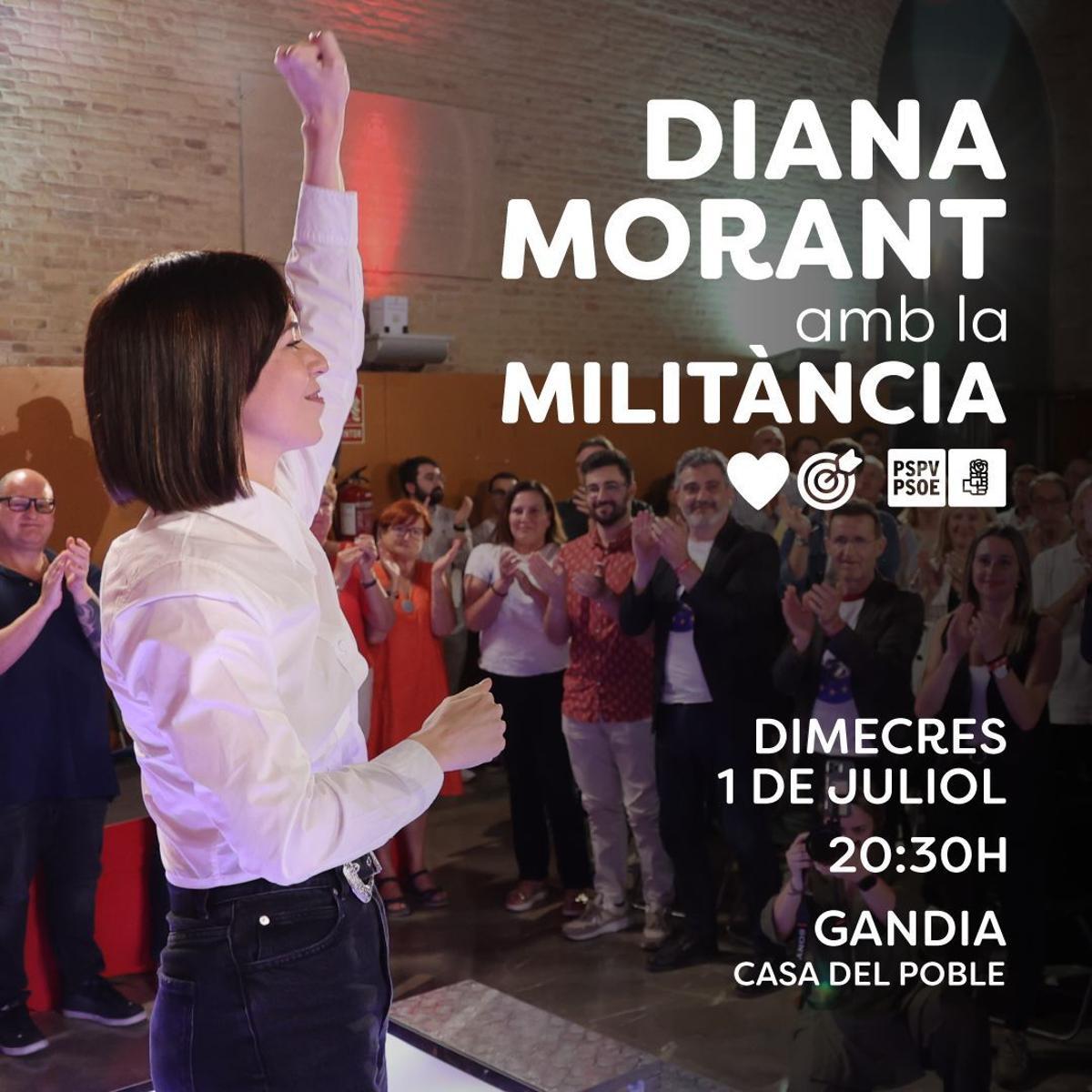 Anuncio del acto del próximo miércoles.