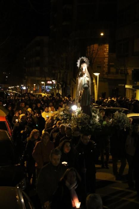 Procesión de las antorchas en Lourdes (Zamora)