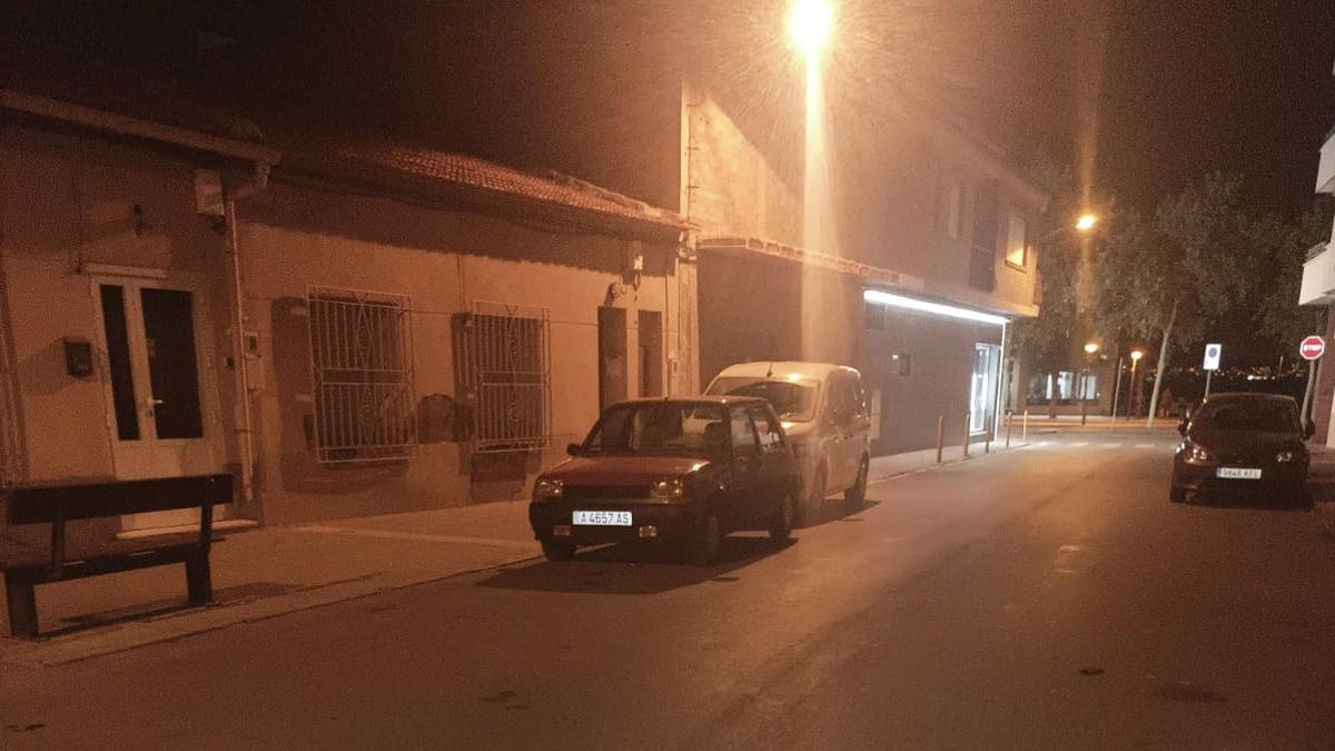 Altura de la calle Tonos de Sangonera donde una mujer presuntamente ha intentado matar a su madre.