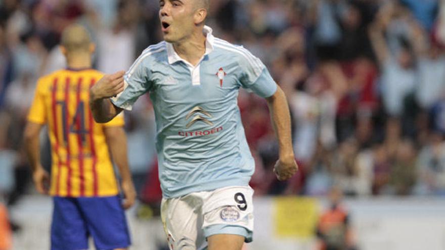 Iago Aspas, autor de dos goles el pasado curso // J. LORES