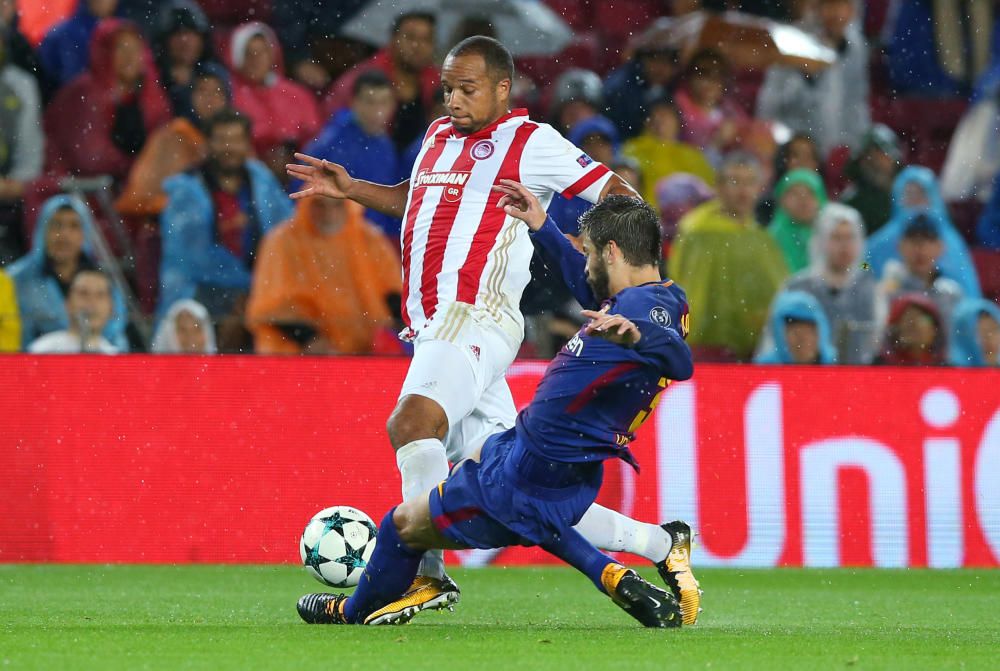 El Barça-Olympiakos, en fotos