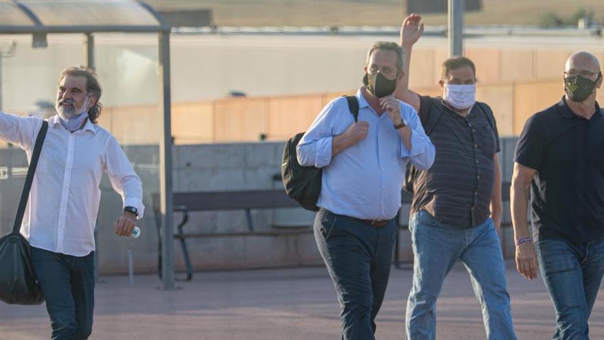 Cuixart, Forn, Junqueras y Rovira, en la cárcel de Lledoners.