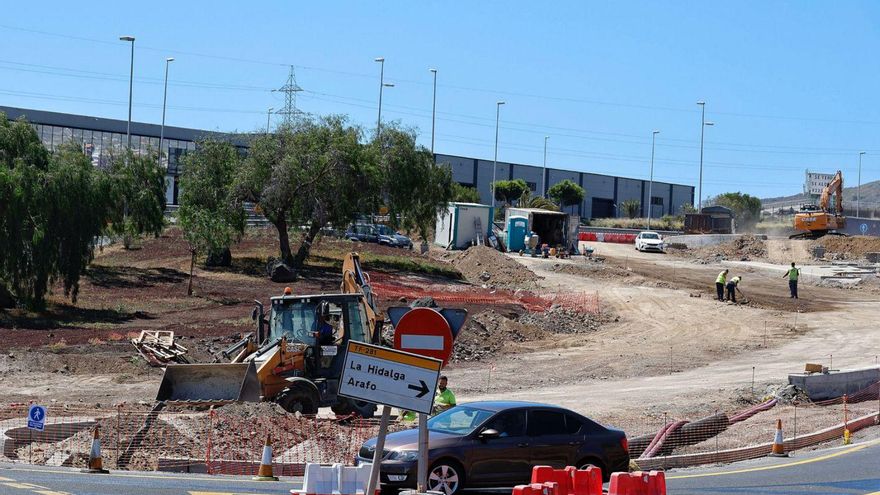 Obra de mejora del enlace en el Polígono Industrial Valle de Güímar.