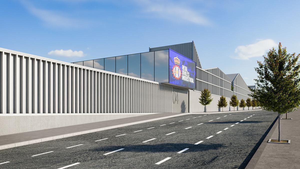 Infografía del Real Avilés de la Ciudad deportiva en Corvera.