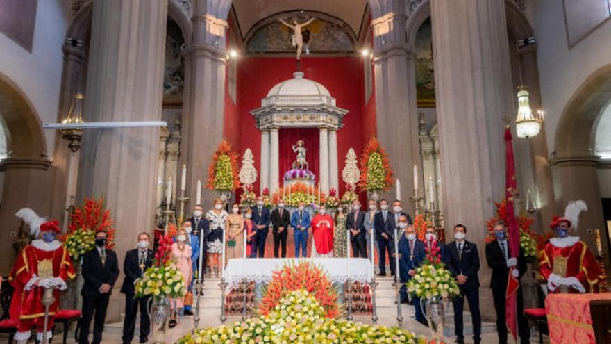 Un momento de la celebración dedicada a Santiago, ayer, en Gáldar.