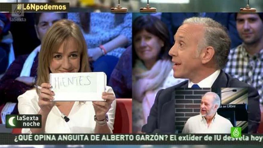 Tania Sánchez y Eduardo Inda.