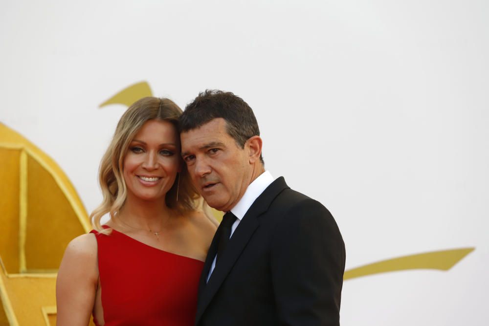 El actor malagueño, Antonio Banderas junto a su ...