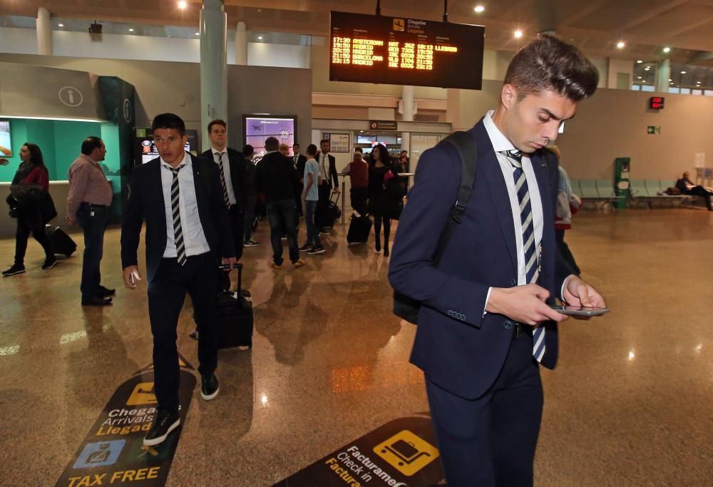 El Celta llega a Vigo tras su derrota en Amsterdam