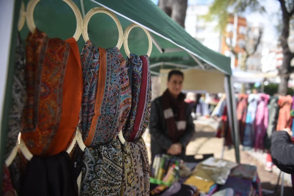 Mercado ecológico en la plaza de España