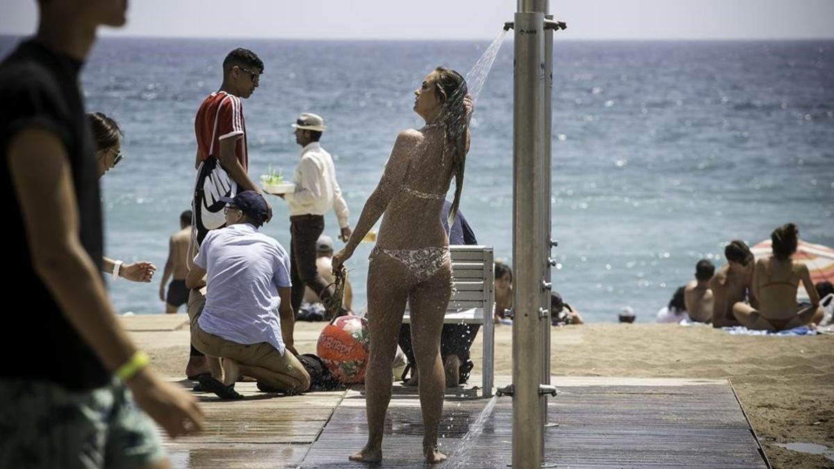 Primera ola de calor en Barcelona.