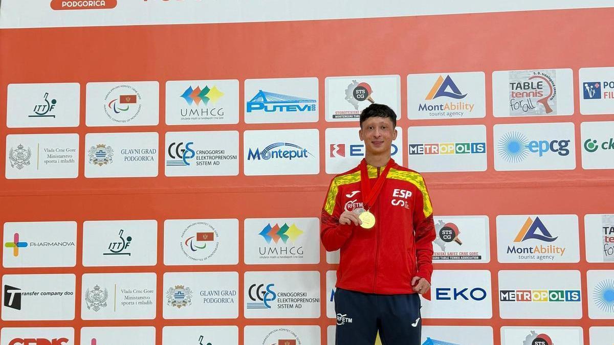 Álex Díaz, feliz con el oro logrado en Pogdorica