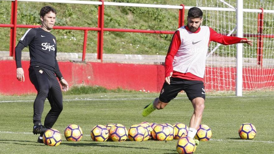 Rubi y Carmona en un entrenamiento