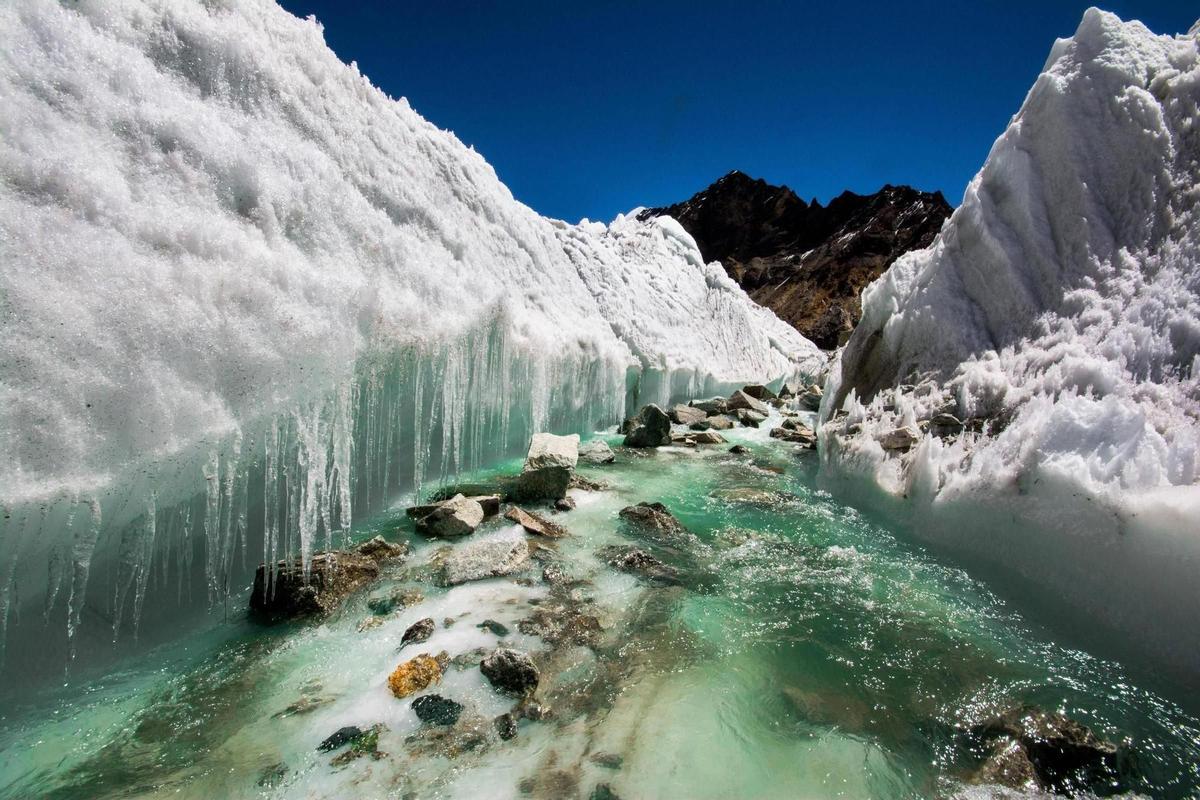 El hielo se funde en el Himalaya