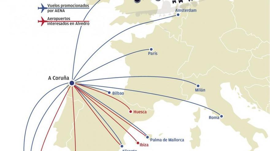 AENA apuesta por recuperar Ámsterdam y París y sumar Dublín, Roma y Milán a Alvedro