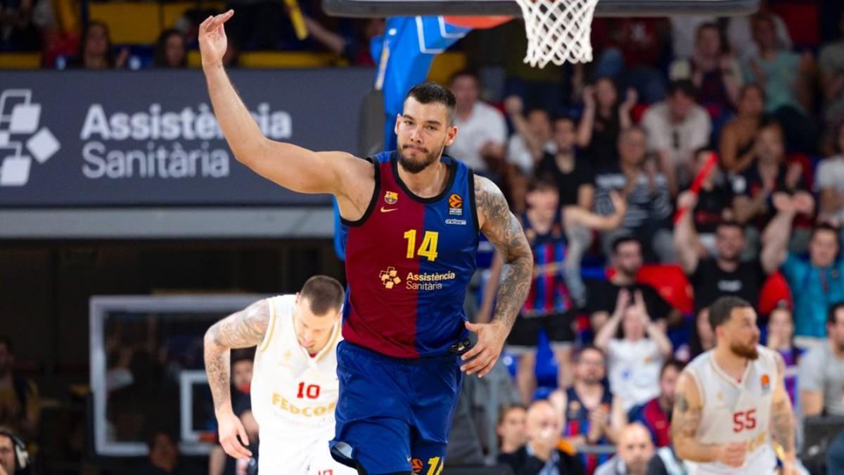 Willy Hernangómez shone in Barça's triumph against Monaco