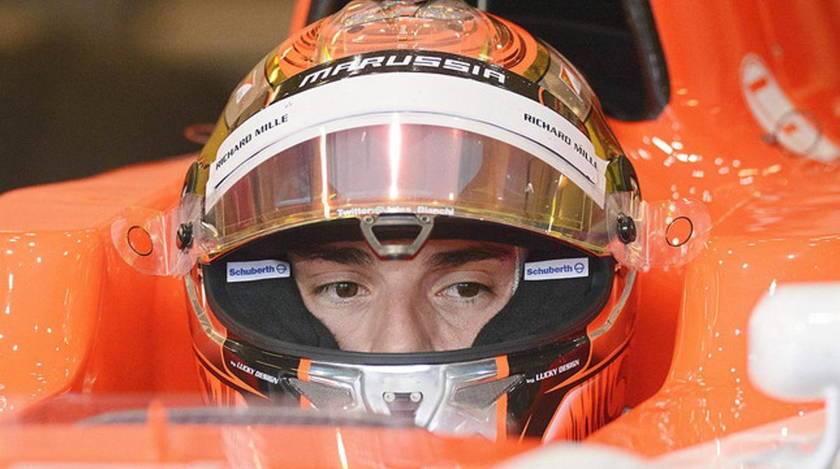 El pilot francès Jules Bianchi, l’any passat, durant una carrera.