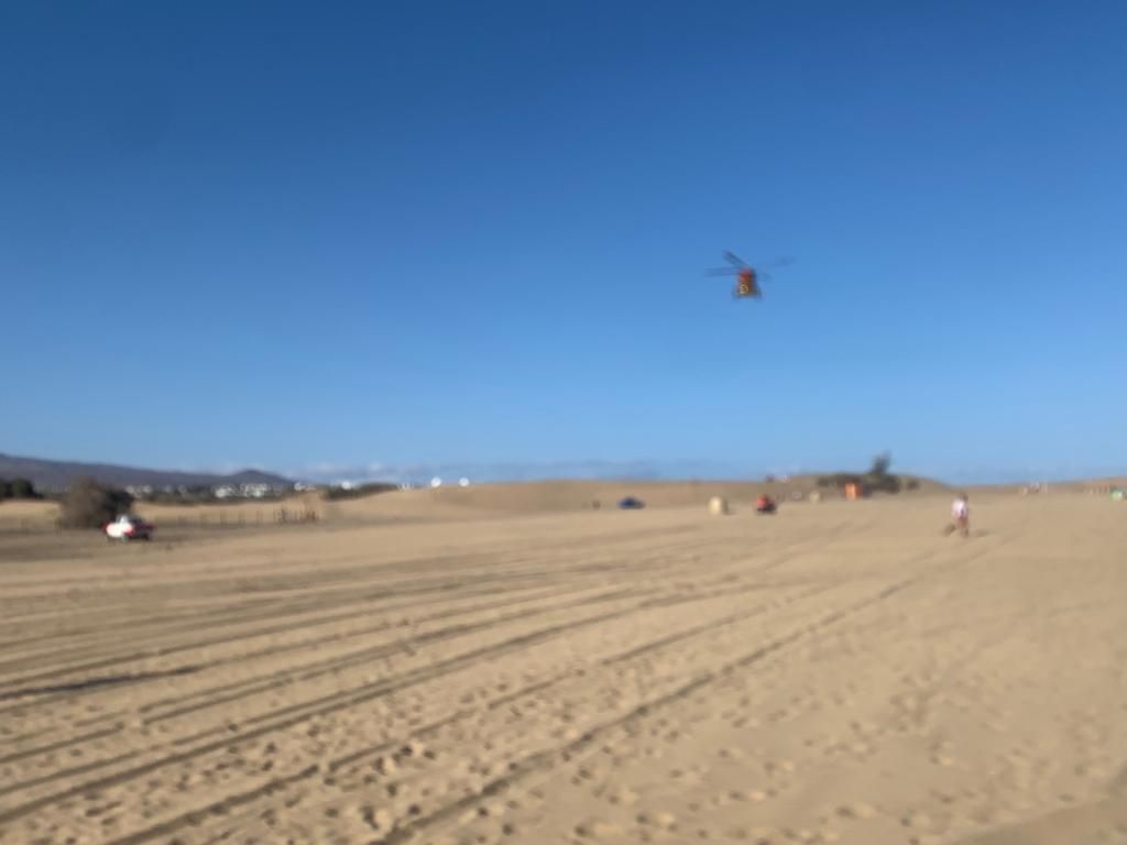 Accidente y rescate en Maspalomas