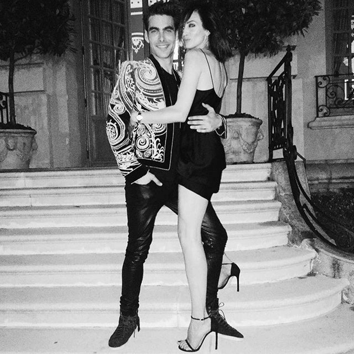 Nieves Álvarez con Jon Kortajarena en su cumpleaños