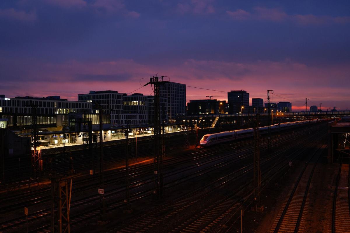 Huelga de los trabajadores del ferrocarril en Alemania. Múnic.