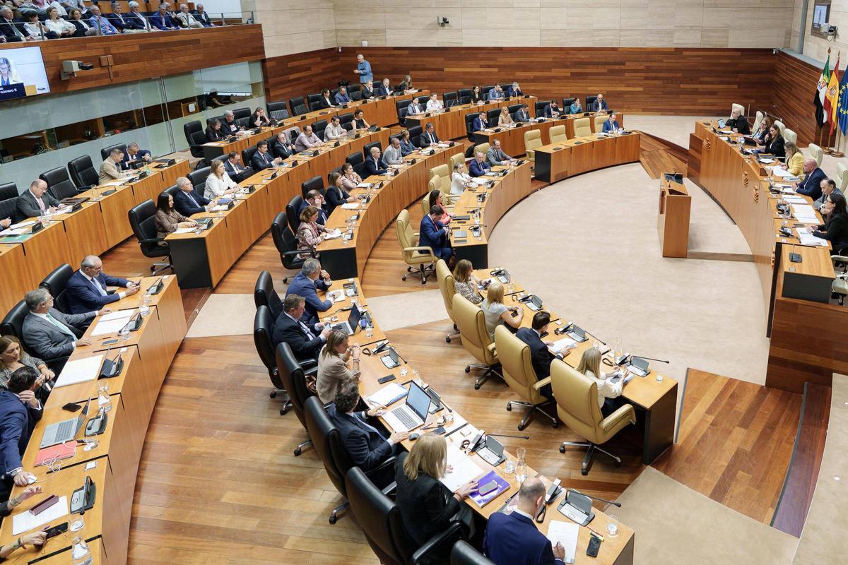 Fotogalería | Las imágenes del pleno en la Asamblea de Extremadura