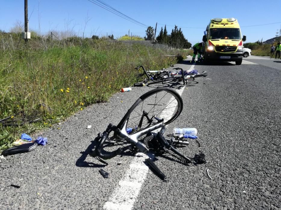 Un todoterreno arrolla a un pelotón ciclista en Capdepera