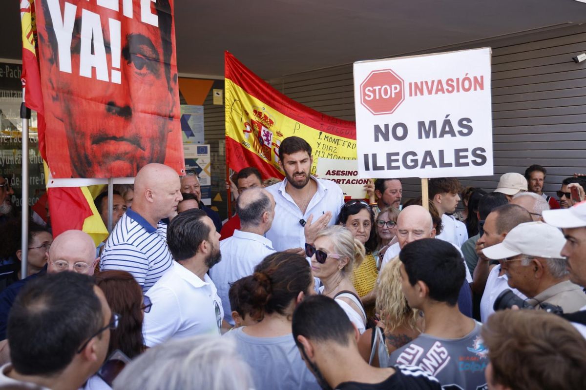 José Ángel Antelo, el sábado pasado en una concentración en Torre Pacheco.
