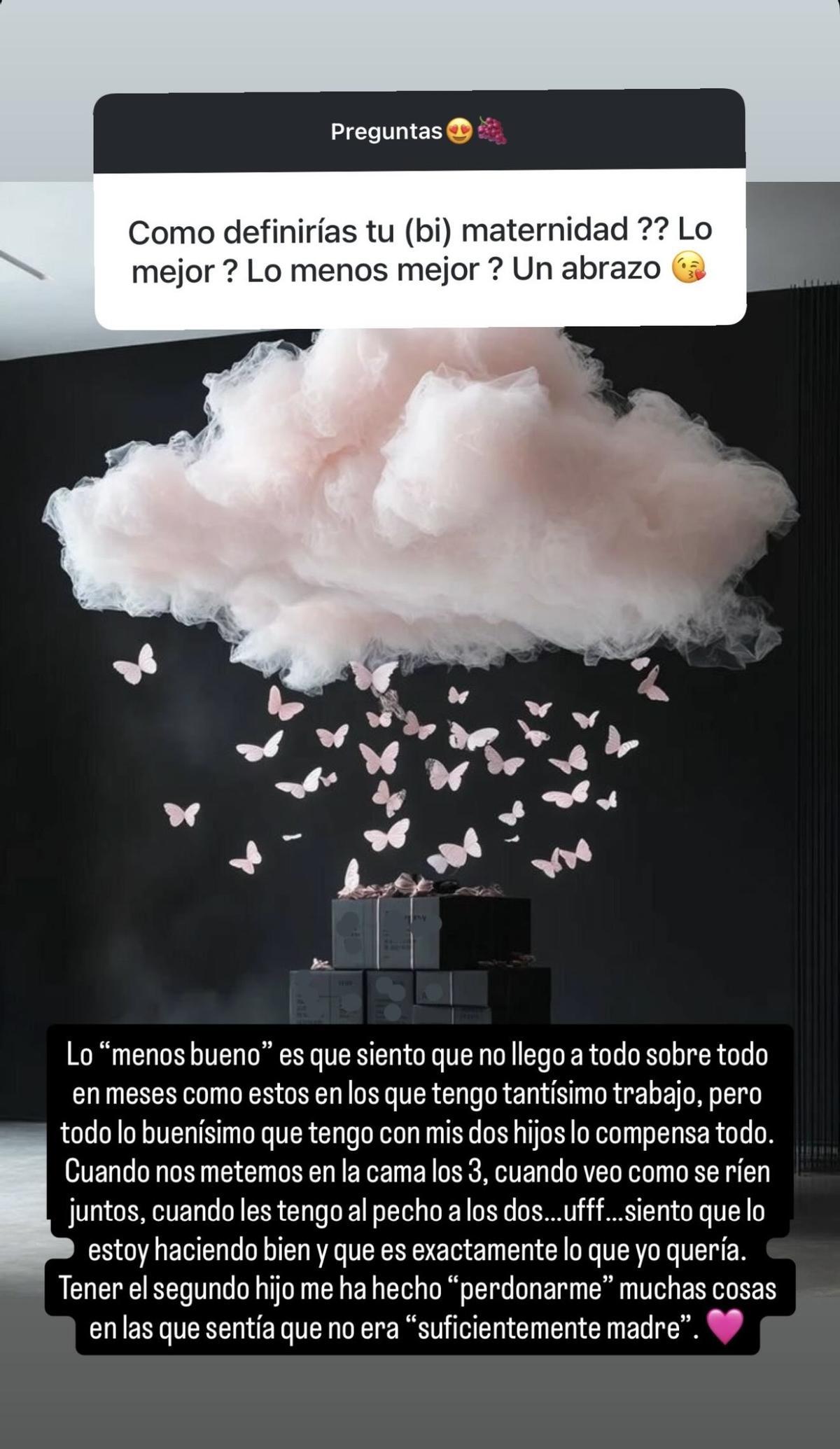 Cristina Pedroche habla de cómo está llevando la (bi)maternidad.