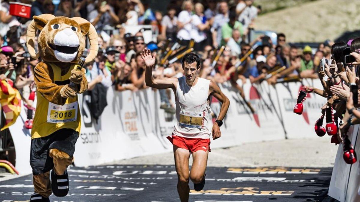 Kilian Jornet, durante una prueba en Suiza