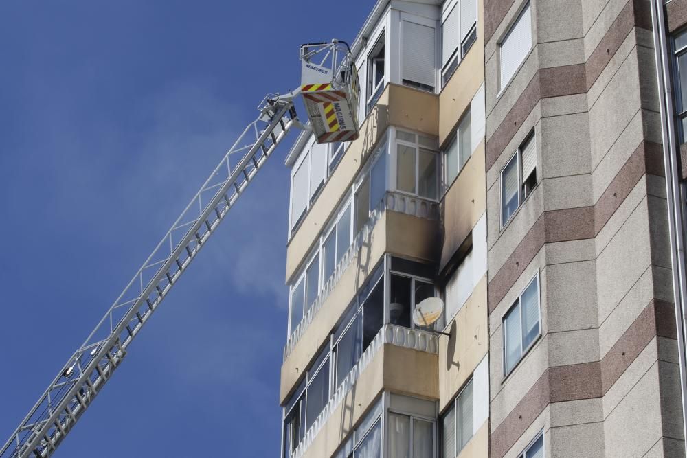 Incendio en la avenida del aeropuerto