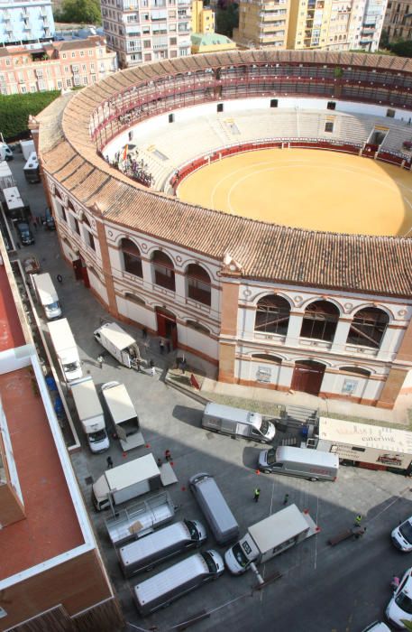 Este martes continúa el rodaje de ''Genius'' en la plaza de toros de La Malagueta