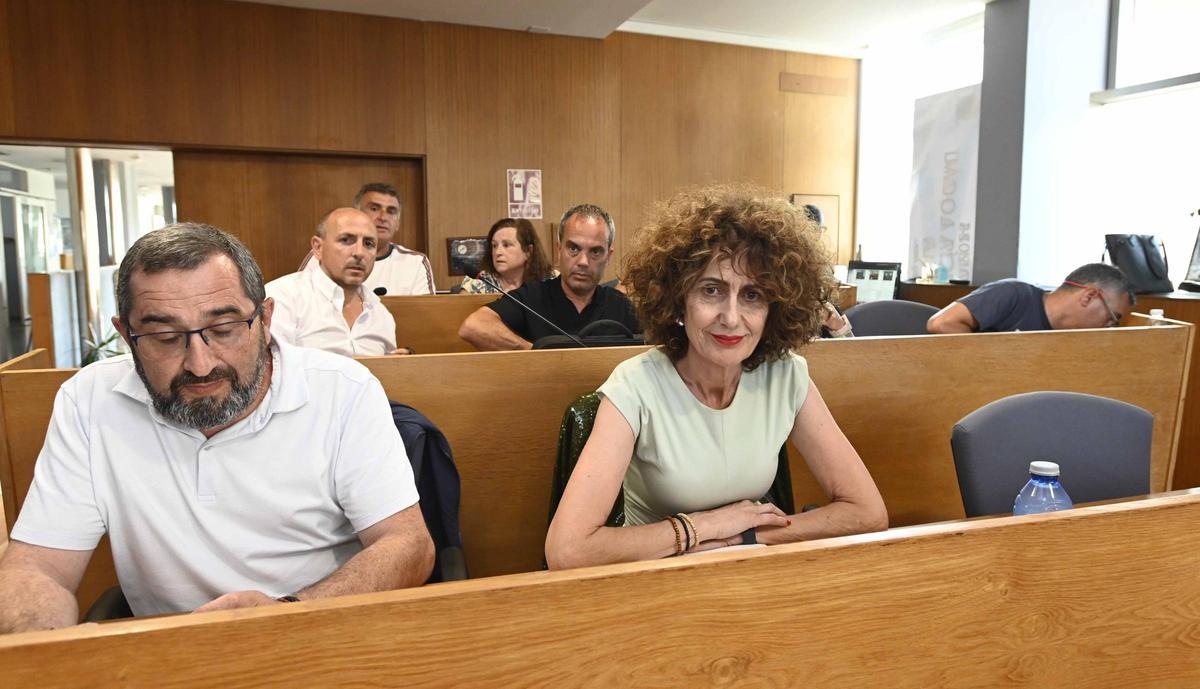 Concejales del grupo municipal del PP, con Dolores Hermelo a la cabeza