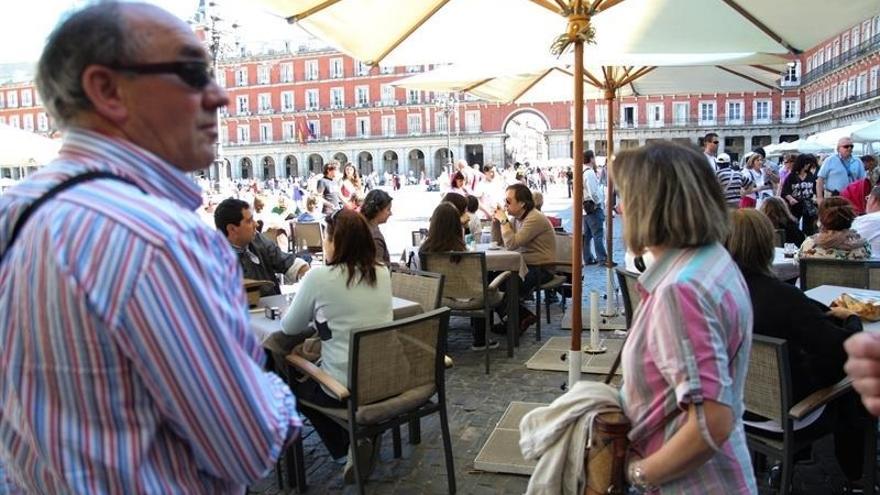 Turistas en Madrid.