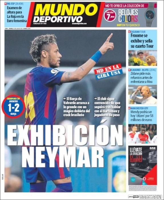 Portadas domingo 23 de julio de 2017