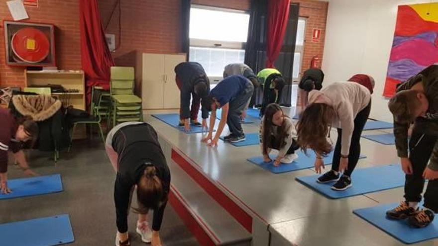 Una de las clases de yoga.