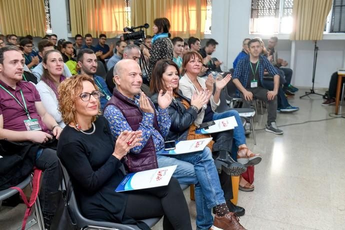 GRAN CANARIA  18-03-19   VECINDARIO. SANTA LUCIA DE TIRAJANA.   Encuentro Internacional en Santa Lucía. Acto de apertura del Encuentro Internacional, con alumnos de Francia, Portugal, Eslovenia, Turquía y de Santa Lucía en el IES Santa Lucia.  FOTOS: JUAN CASTRO  | 18/03/2019 | Fotógrafo: Juan Carlos Castro