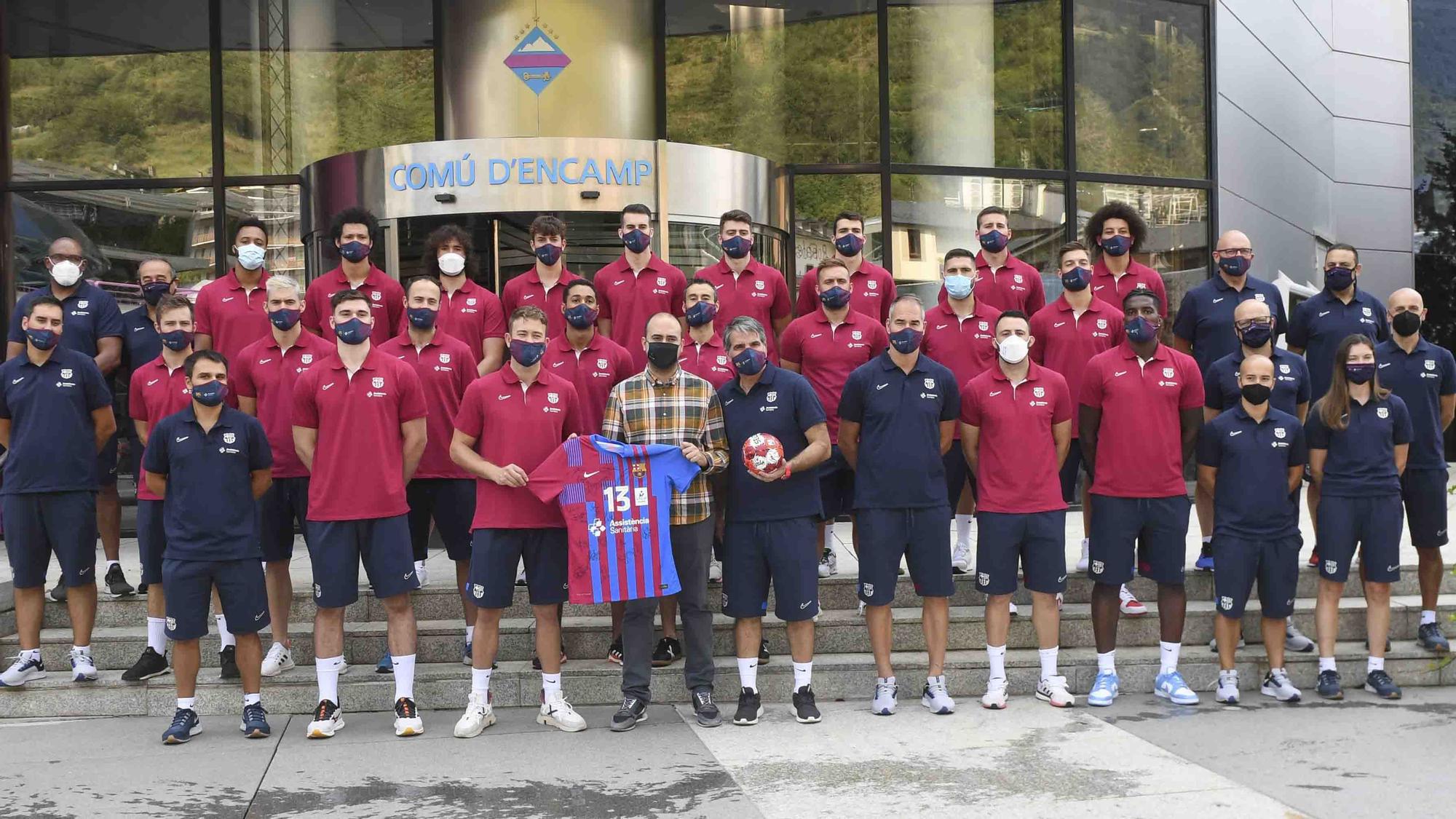 El Barça, con Xavier Fernàndez Carrió, Consejero de Deportes, Infancia y Juventud del Comú de Encamp