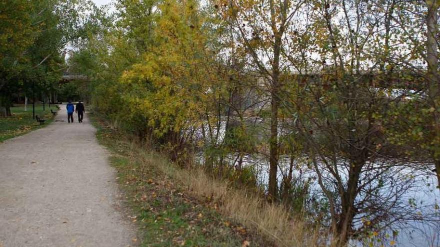 Paseo de los Tres Árboles junto al Duero, donde se encontró a la mujer.