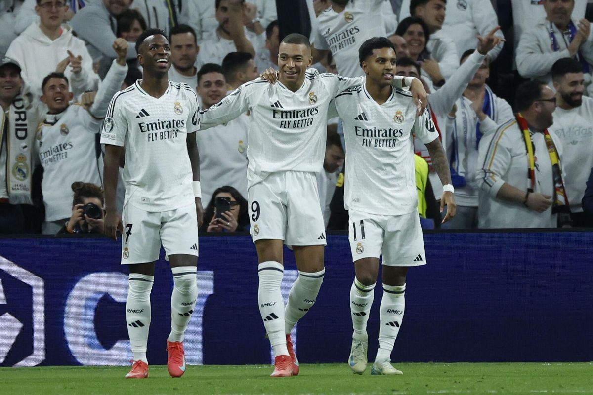Los jugadores del Real Madrid, Mbappe, Jr y Rodrygo Goes EFE/ Juanjo Martin. (real madrid)