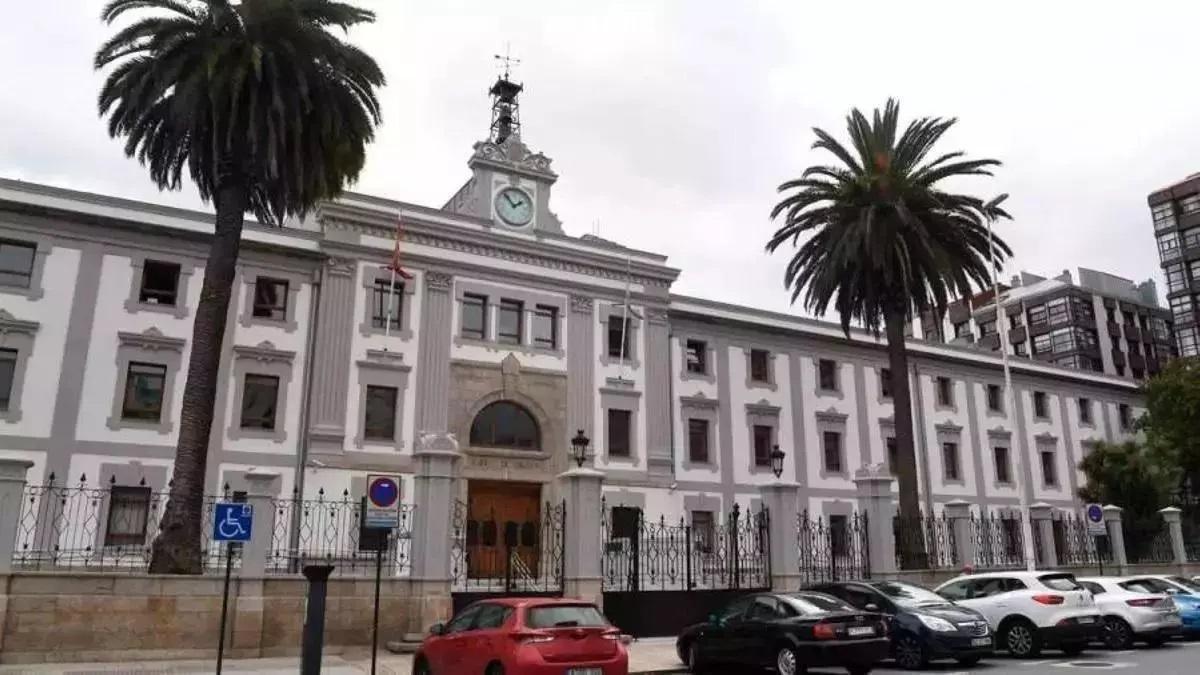 Vista de la fachada de la Audiencia Provincial de A Coruña.