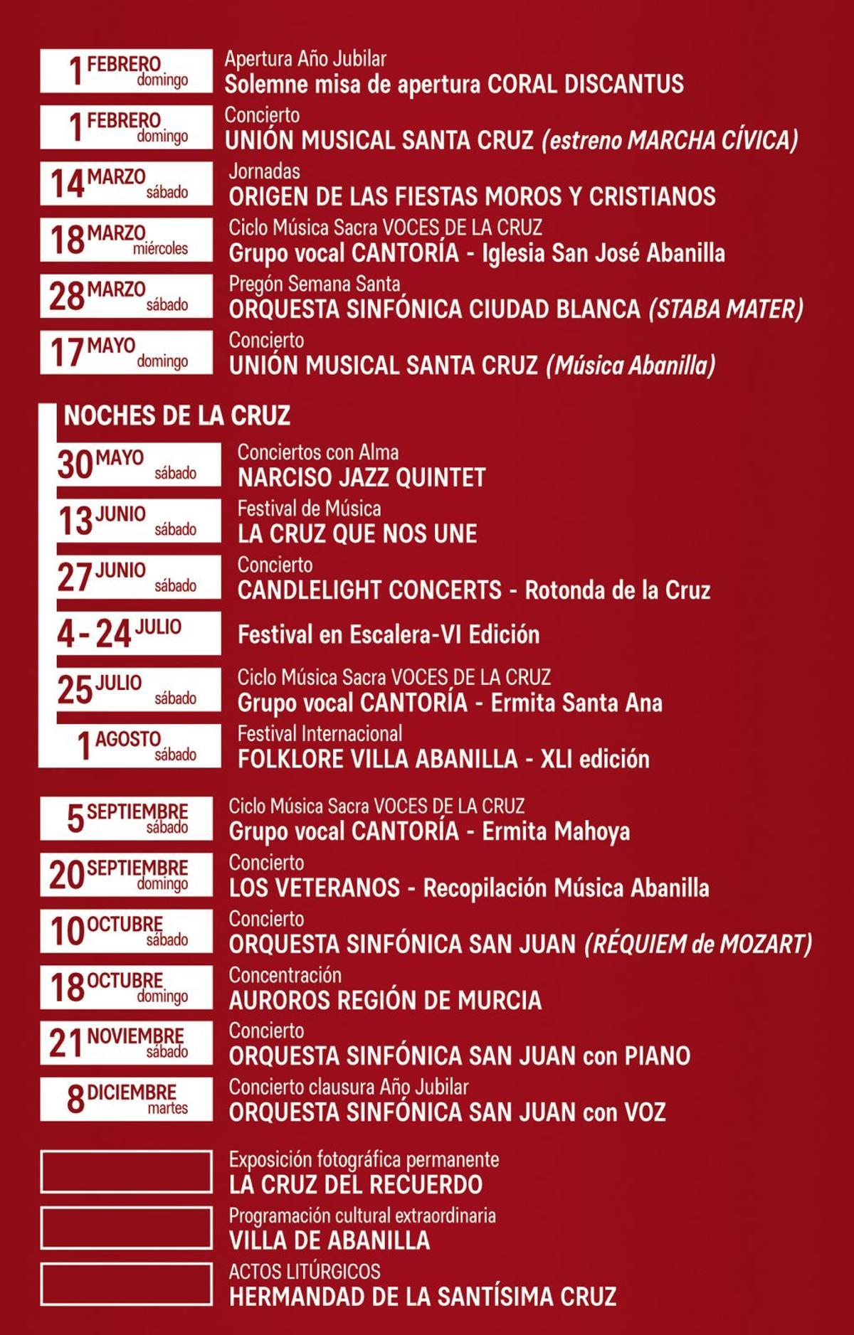 Programa Año Jubilar Abanilla