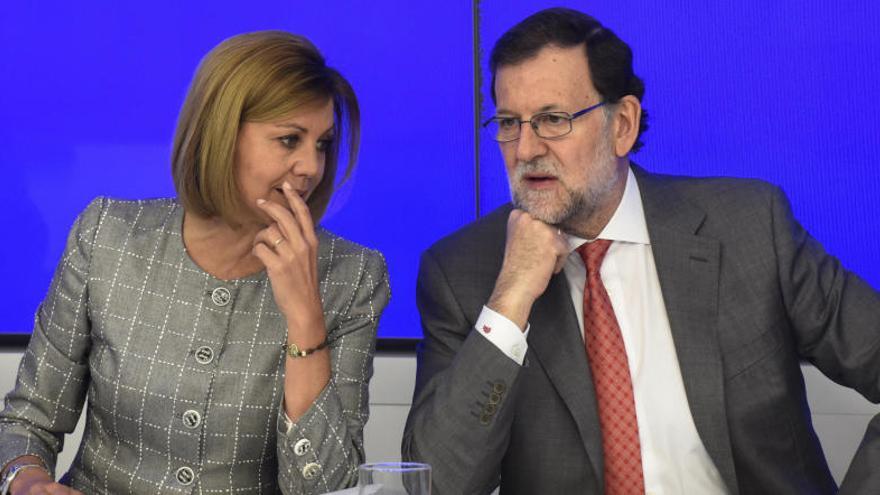 Cospedal y Rajoy en el Comité Ejecutivo Nacional del PP.