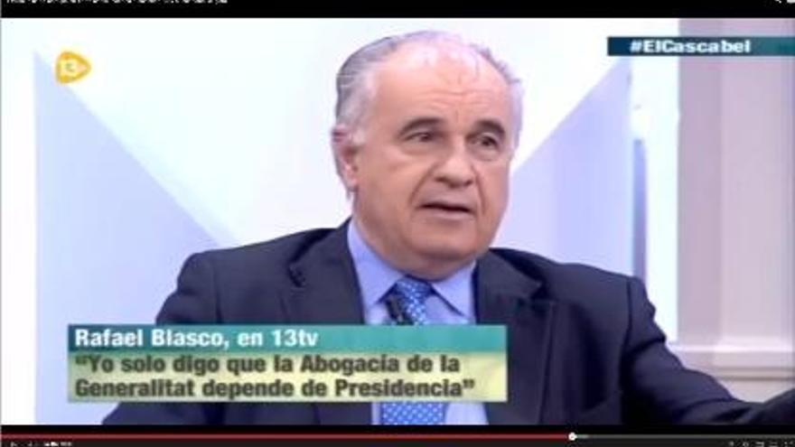 Rafael Blasco, durante su intervención en el programa de televisión.