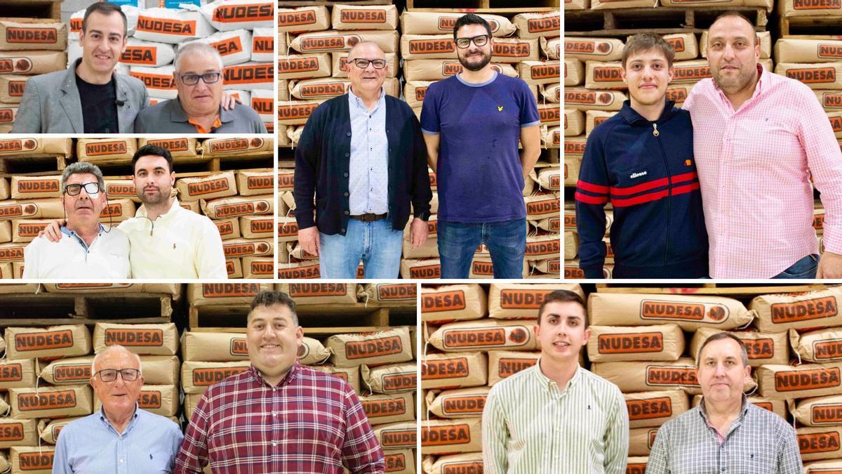 Arriba á esquerda e no medio: Lucas e Manuel Mosquera; Diego e Avelino Suárez. Abaixo á esquerda: os dous Domínguez, que comparten o nome de Antonio. No medio arriba: Javier e Manuel Presas. Arriba á dereita: Yago e Sem Rodríguez. Abaixo á dereita: José Luis e Roi Froiz.