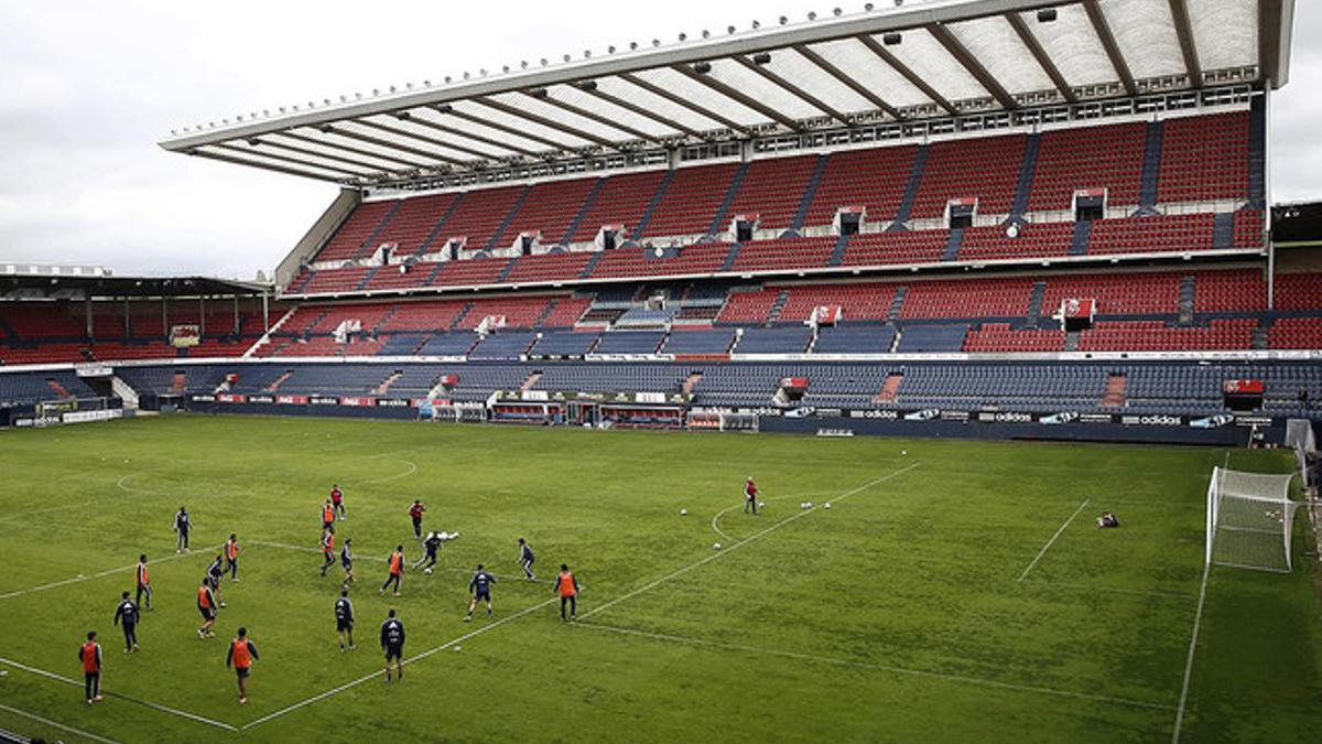 Entrenamiento en El Sadar, el campo de Osasuna, esta temporada