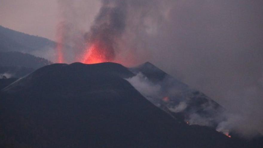 El volcán de La Palma desde Tacande