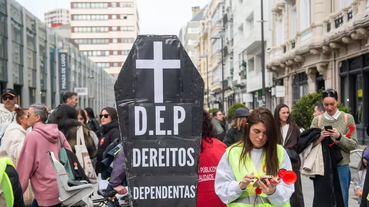 El comercio vuelve a salir a la calle en A Coruña para exigir un convenio digno