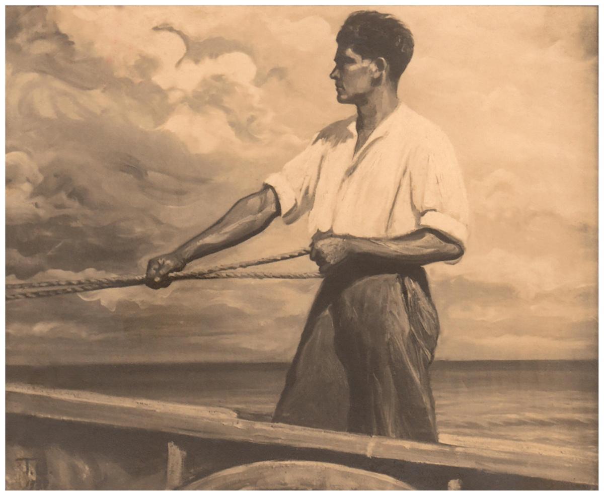 Reproducción del retrato de Ramón Luna por Thyra E. Ulman que forman parte de la muestra.