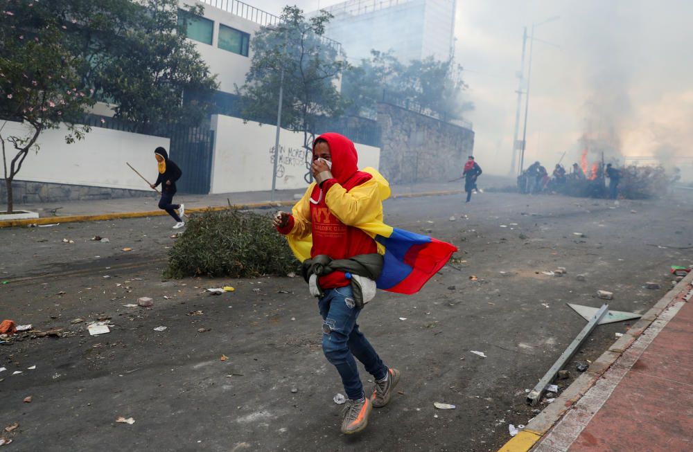 Protestas y disturbios en Ecuador