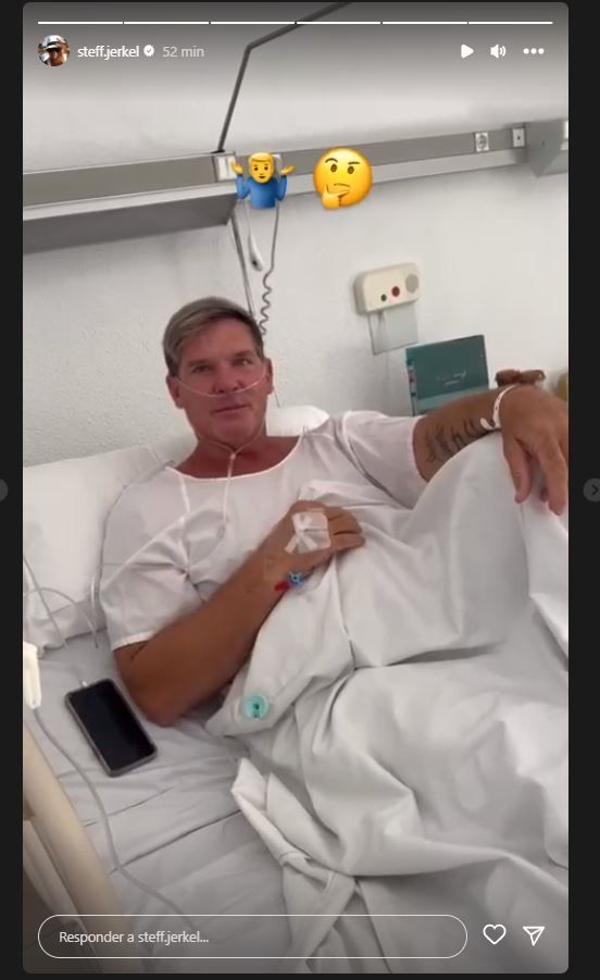 Steff Jerkel hat sich am Mittwoch (4.10.) bei seinen Followern auf Instagram aus dem Krankenhaus in Palma gemeldet.