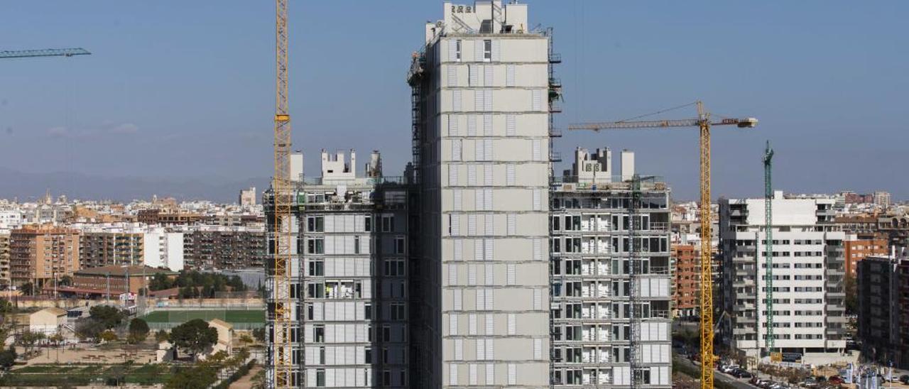 Viviendas en construcción en el PAI de Malilla. germán caballero